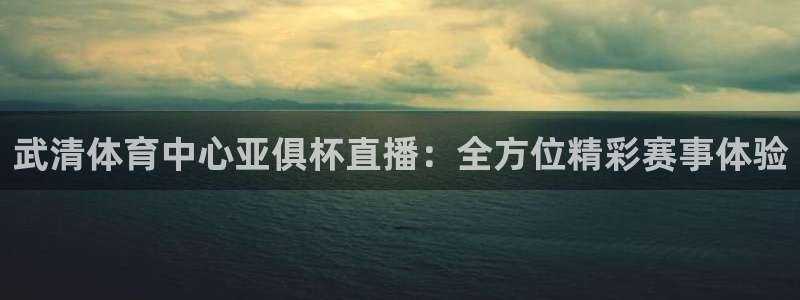 qy球友会体育网站：武清体育中心亚俱杯直播：全方位精彩赛事体验